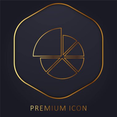 Analitik altın çizgi prim logosu veya simgesi