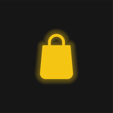 Sarı parlak neon simge