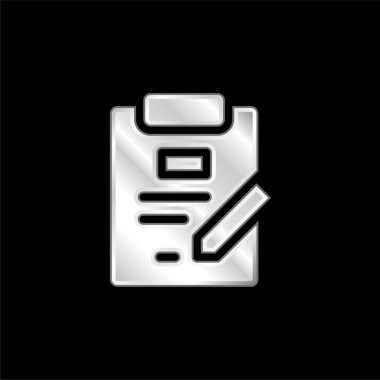 Anlaşma gümüş kaplama metalik simge