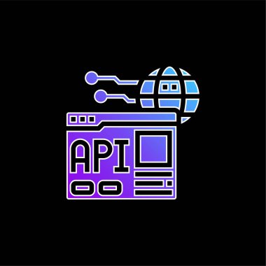 Api mavi gradyan vektör simgesi