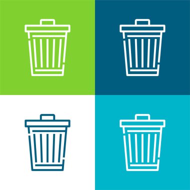 Bin Düz Renk en az simge seti