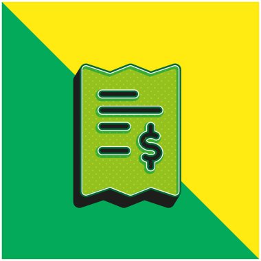 Bill Green ve sarı modern 3D vektör simgesi logosu