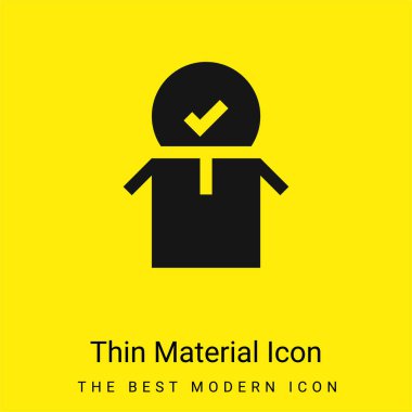 Onaylanan minimal parlak madde simgesi