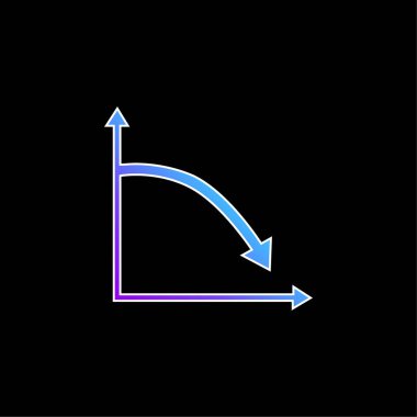 Oklar Mavi Gradyan vektör simgesi