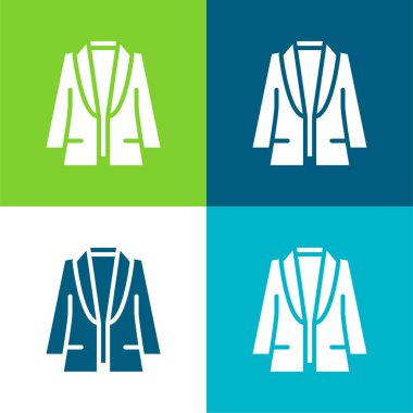 Blazer Düz Renk simgesi seti