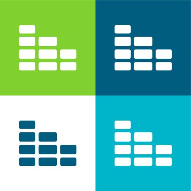 Tuğla Duvarı Düz 4 renk en küçük simge kümesi