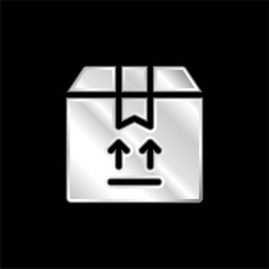 Kutu gümüş kaplama metalik simge