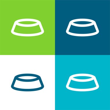 Bowl Düz 4 renk en küçük simge kümesi