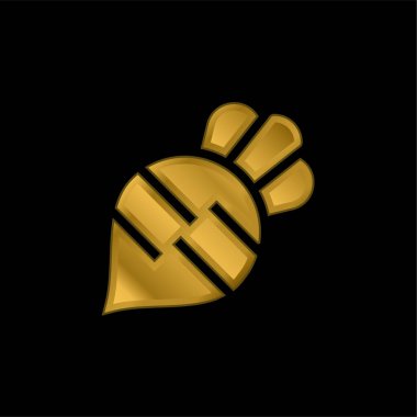 Pancar altın kaplama metalik simge veya logo vektörü