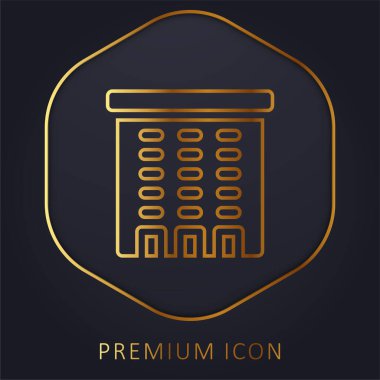 Apartment golden line premium logo or icon clipart