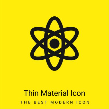 Atom minimal bright yellow material icon clipart