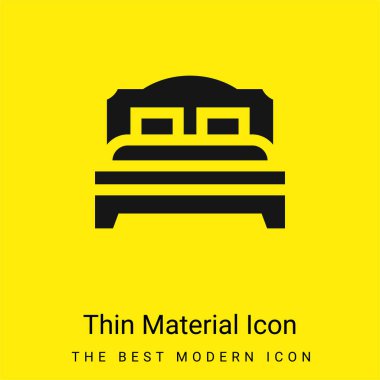 Yatak minimal parlak sarı madde simgesi