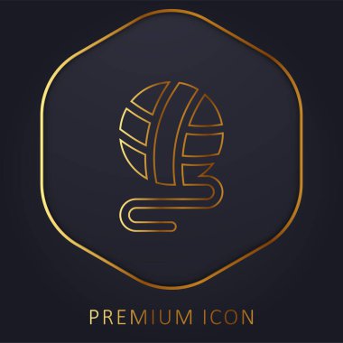 Top altın çizgi premium logo veya simge