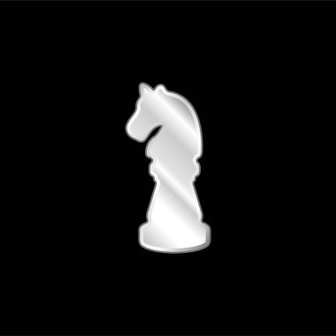 Black Horse Satranç Parçası Gümüş kaplama metalik simge