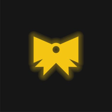 Papyon sarı parlak neon simgesi