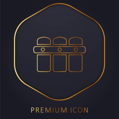 Kara Çit altın çizgi prim logosu veya simgesi