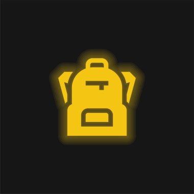 Sırt çantası sarı parlak neon simgesi