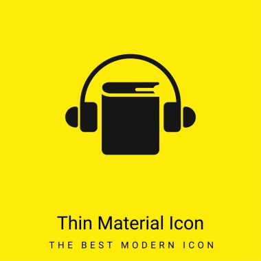 Audiobook minimal parlak madde simgesi