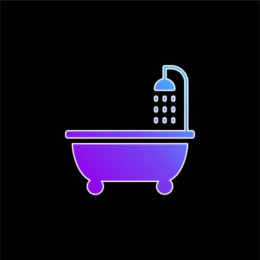 Küvet mavisi gradyan vektör simgesi