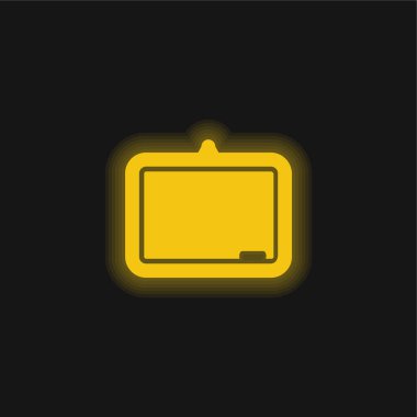 Tahta sarısı parlak neon simgesi
