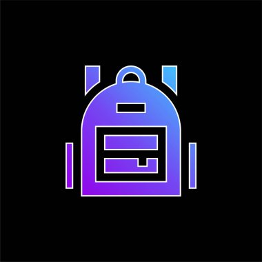 Sırt çantası mavi gradyan vektör simgesi