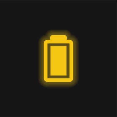 Pil sarısı parlak neon simgesi