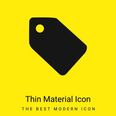 Black Shop Tag minimal bright yellow material icon clipart