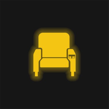 Koltuk sarı parlak neon simgesi