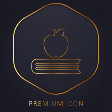 Altın satır premium logosu ya da simgesi