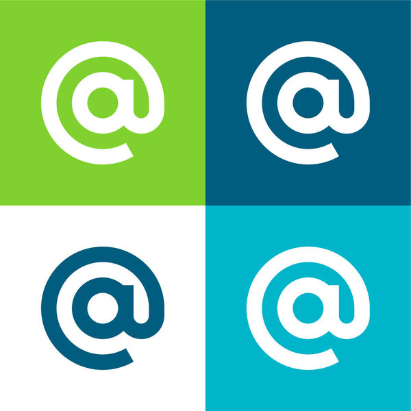 У плоского четырехцветного минимального набора значков