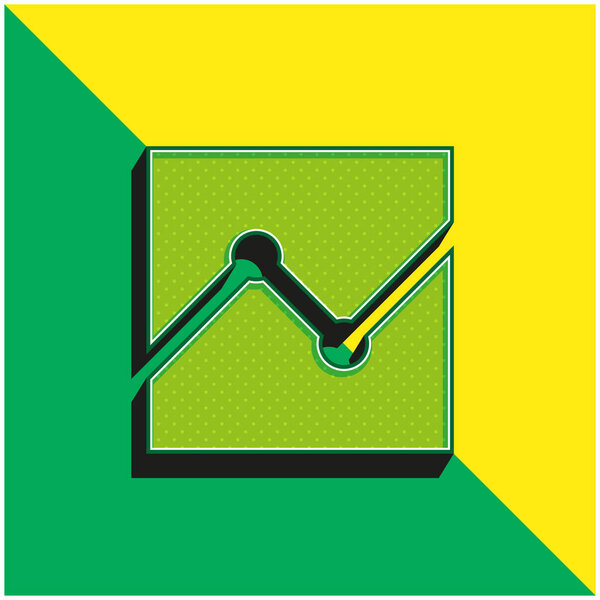 Analysis Green and yellow modern 3d vector icon logo