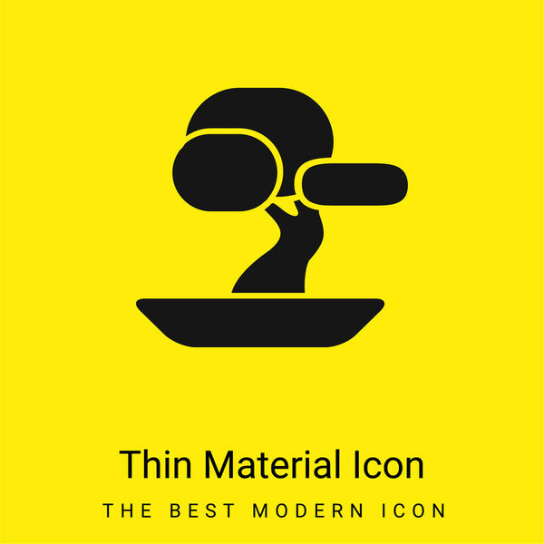 Bonsai Tree minimal bright yellow material icon