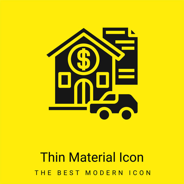 Asset minimal bright yellow material icon