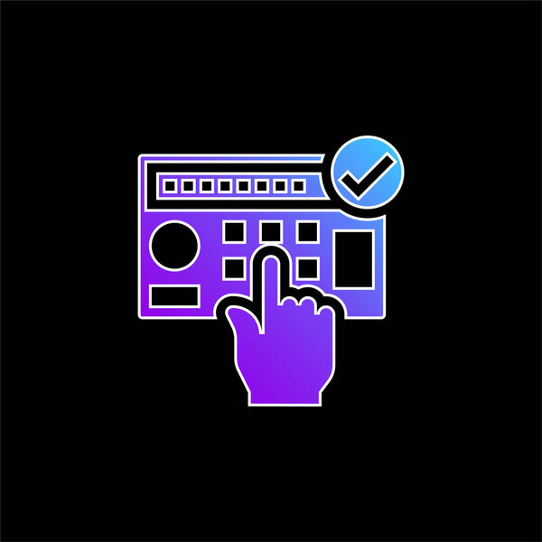 Значок синего градиента системы сигнализации