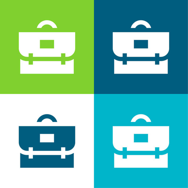 Папка Плоский четырехцветный минимальный набор значков