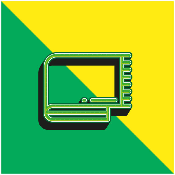 Blanket Green and yellow modern 3d vector icon logo