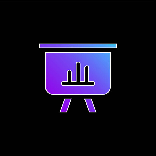 Bar Chart blue gradient vector icon