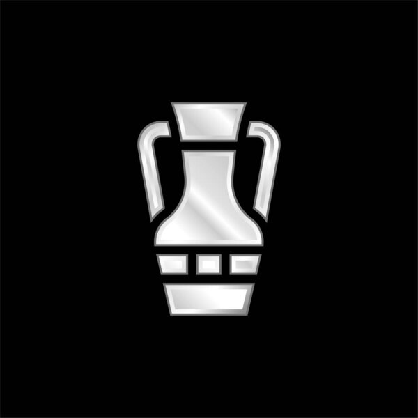 Amphora silver plated metallic icon