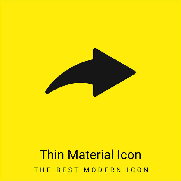 Arrow Pointing To Right minimal bright yellow material icon