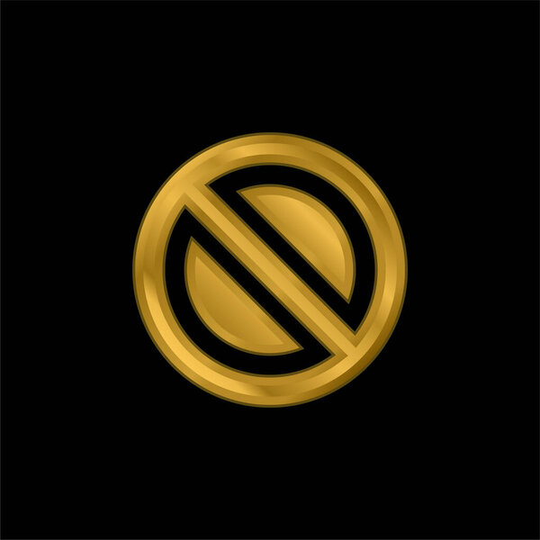 Запрещённая металлическая икона или вектор логотипа