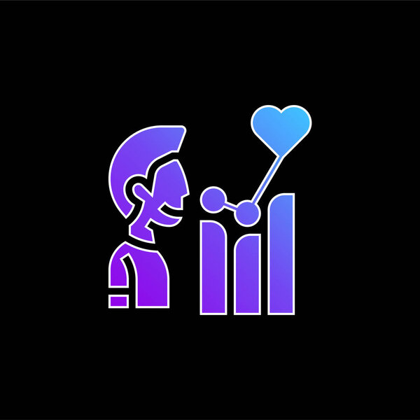 Иконка аффективного синего градиента