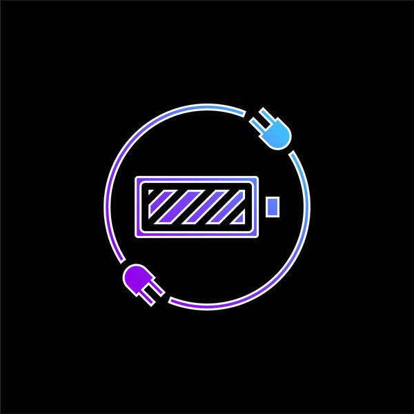 Battery Status blue gradient vector icon