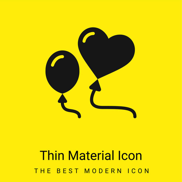 Balloons minimal bright yellow material icon