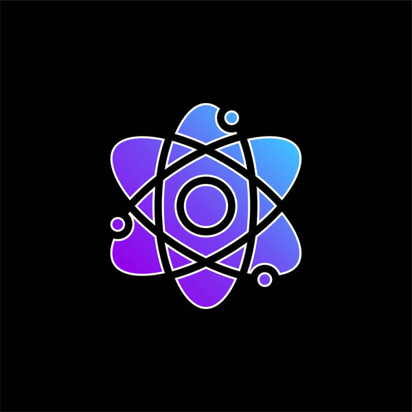 Atom blue gradient vector icon