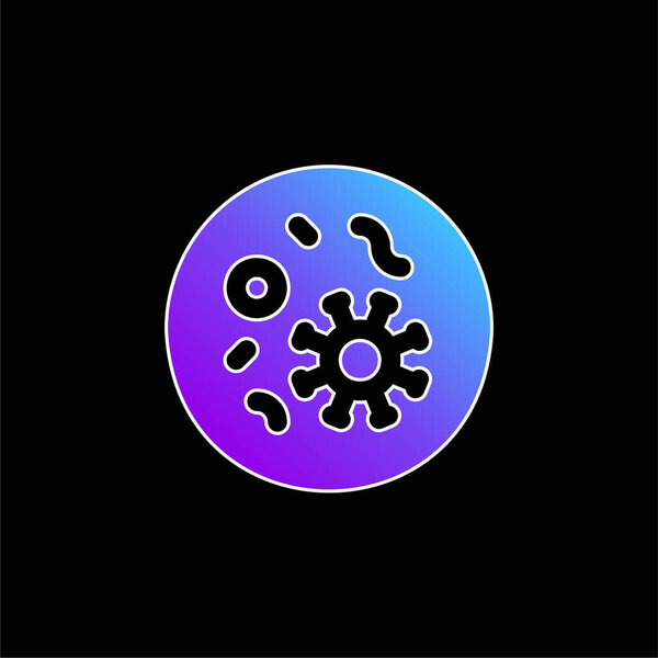 Bacteria blue gradient vector icon