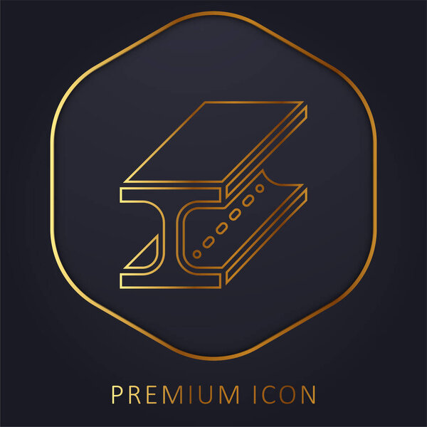 Beam golden line premium logo or icon