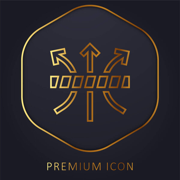 Дышащая золотая линия премиум-логотип или значок