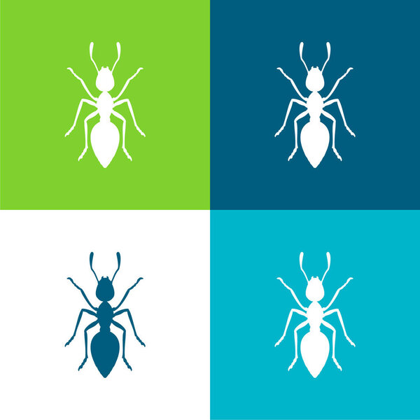 Ant Flat four color minimal icon set