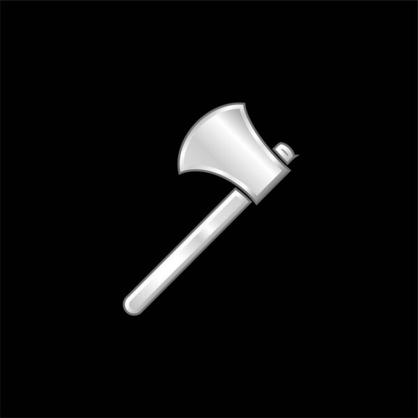 Ax Outline silver plated metallic icon