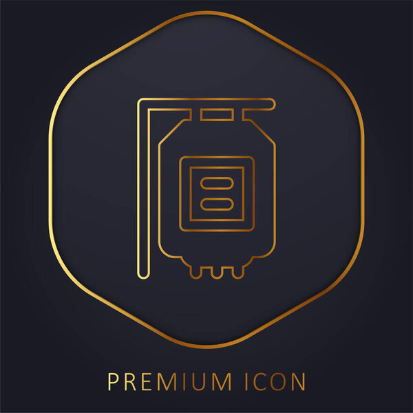 Логотип или значок золотой линии переливания крови